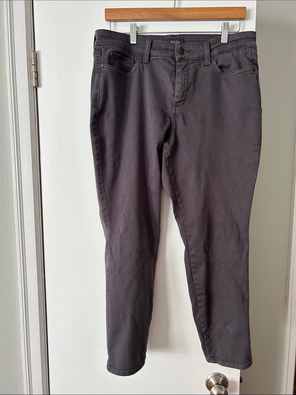 NYDJ Women's Charcoal Skinny Stretch Jeans 14P